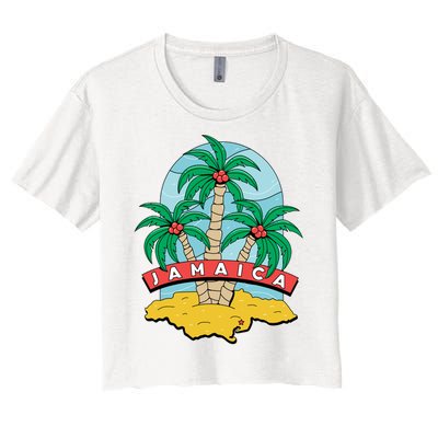 Jamaica Beach Women's Crop Top Tee