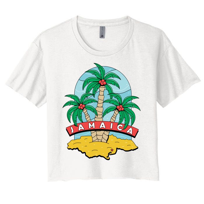 Jamaica Beach Women's Crop Top Tee