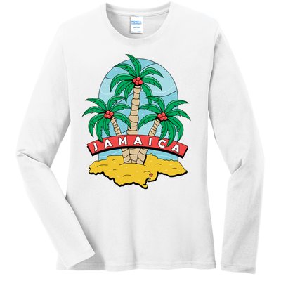 Jamaica Beach Ladies Long Sleeve Shirt