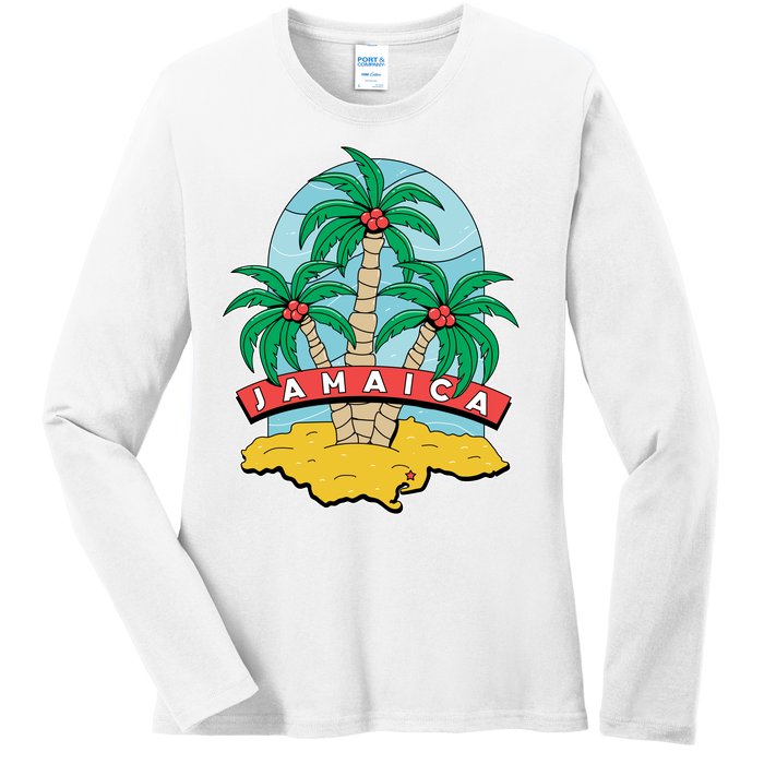 Jamaica Beach Ladies Long Sleeve Shirt