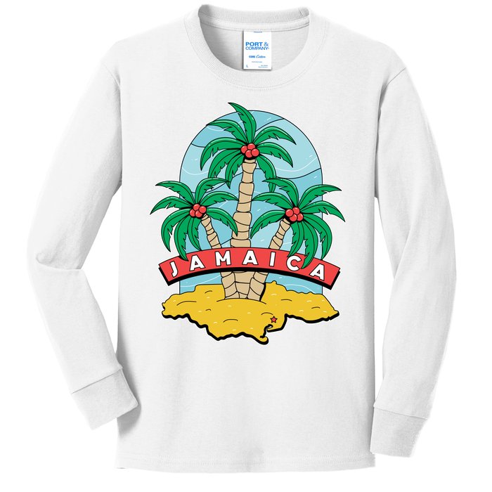 Jamaica Beach Kids Long Sleeve Shirt