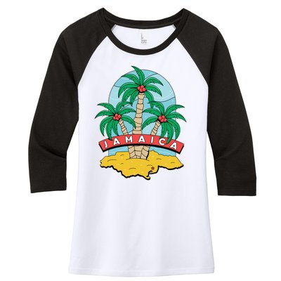 Jamaica Beach Women's Tri-Blend 3/4-Sleeve Raglan Shirt