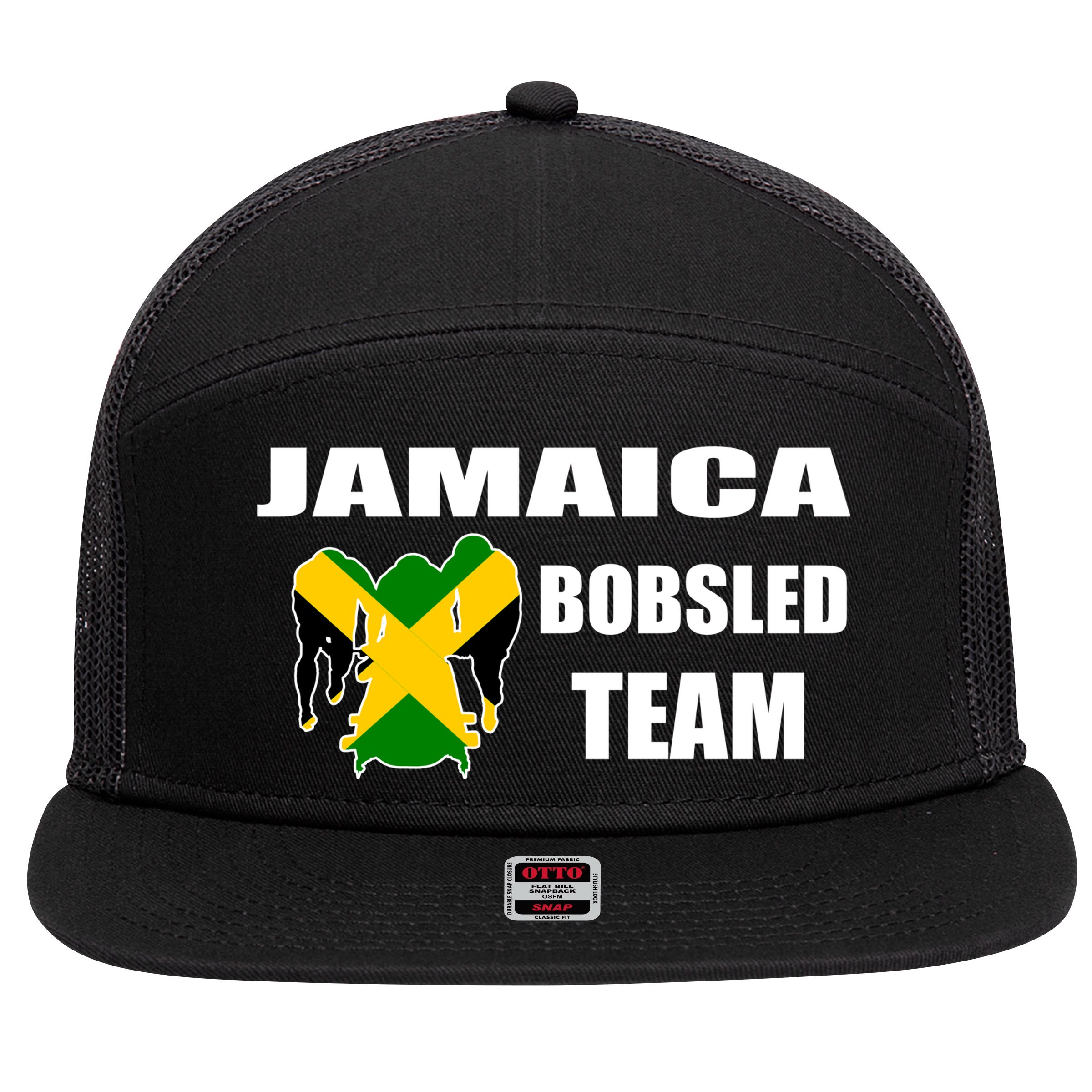 Jamaica Bobsled Team 7 Panel Mesh Trucker Snapback Hat