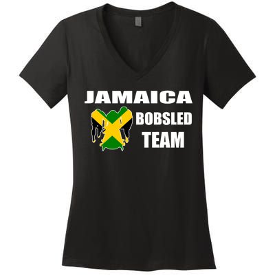 Jamaica Bobsled Team Women's V-Neck T-Shirt