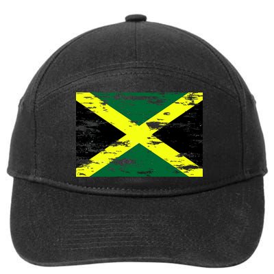 Jamaica Distressed Flag 7-Panel Snapback Hat