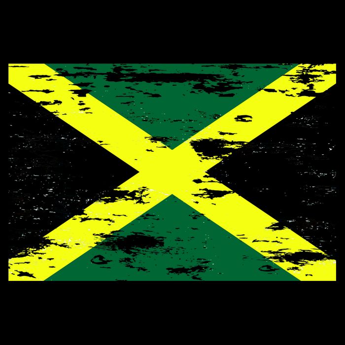 Jamaica Distressed Flag Zip Tote Bag