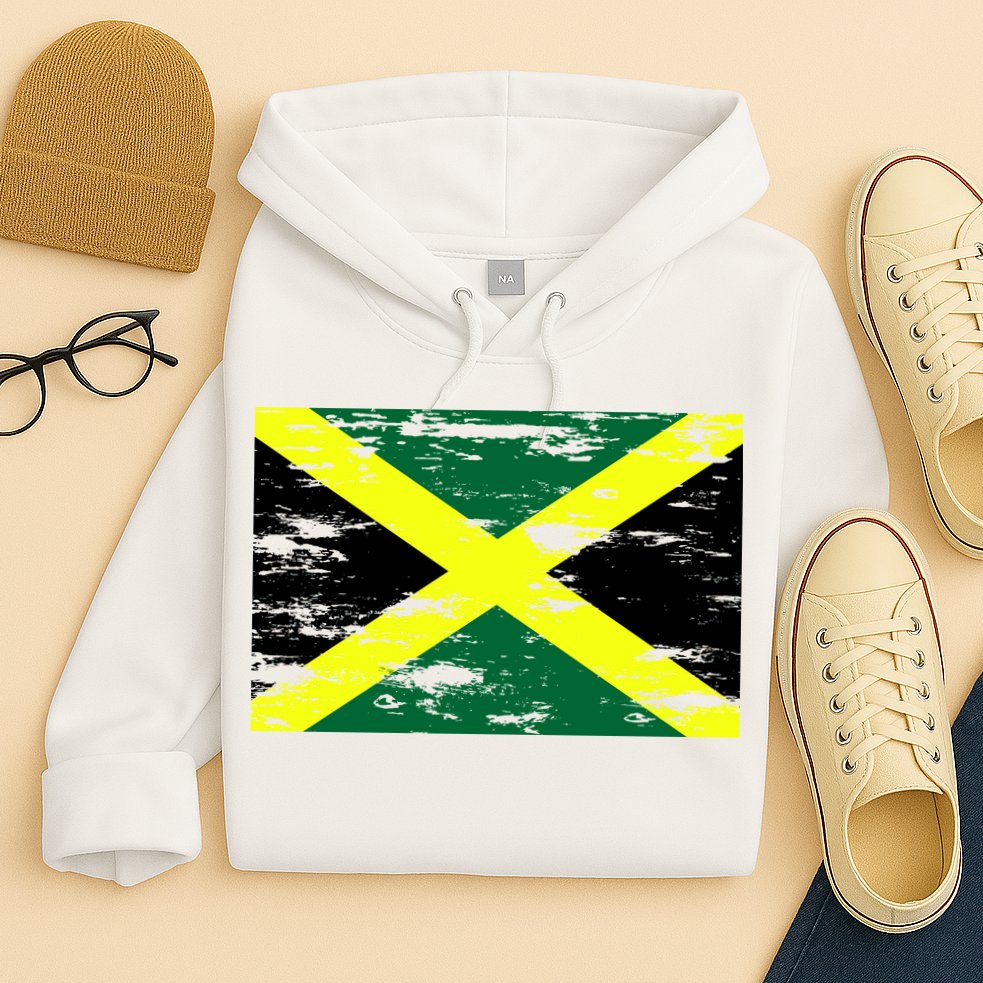 Jamaica Distressed Flag Hoodie