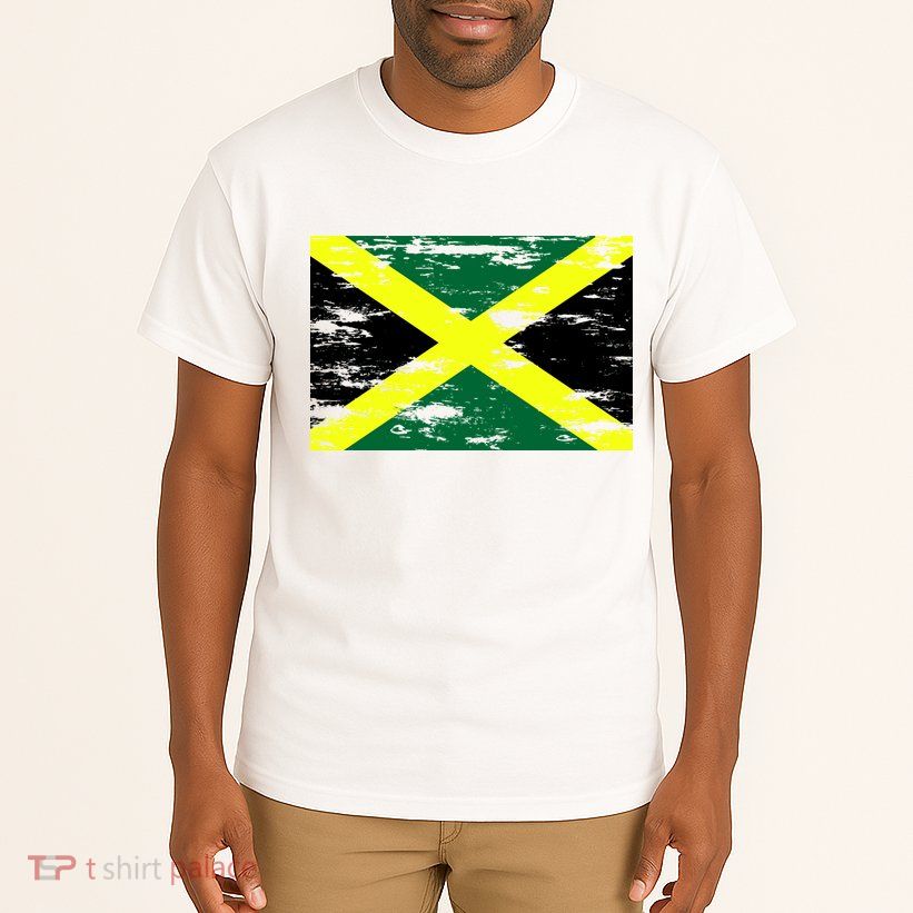 Jamaica Distressed Flag Tall T-Shirt