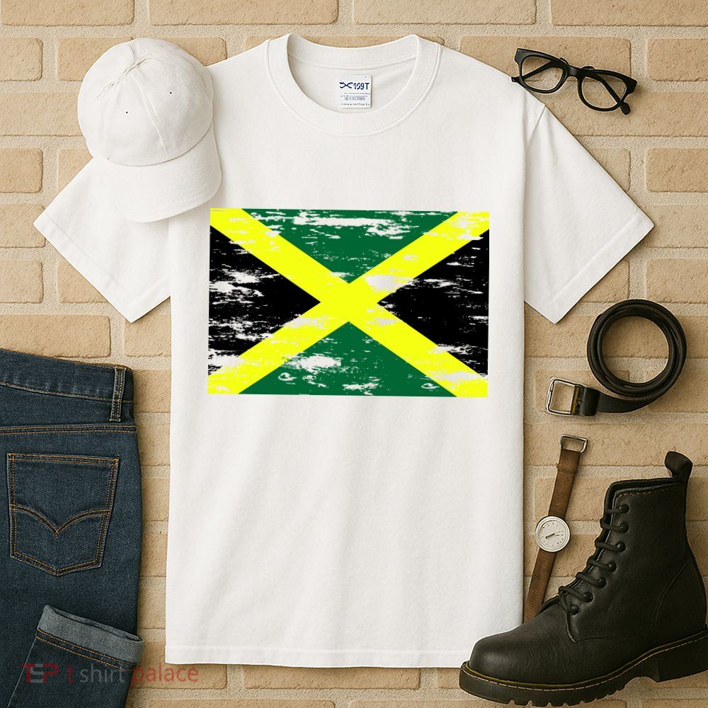 Jamaica Distressed Flag Tall T-Shirt