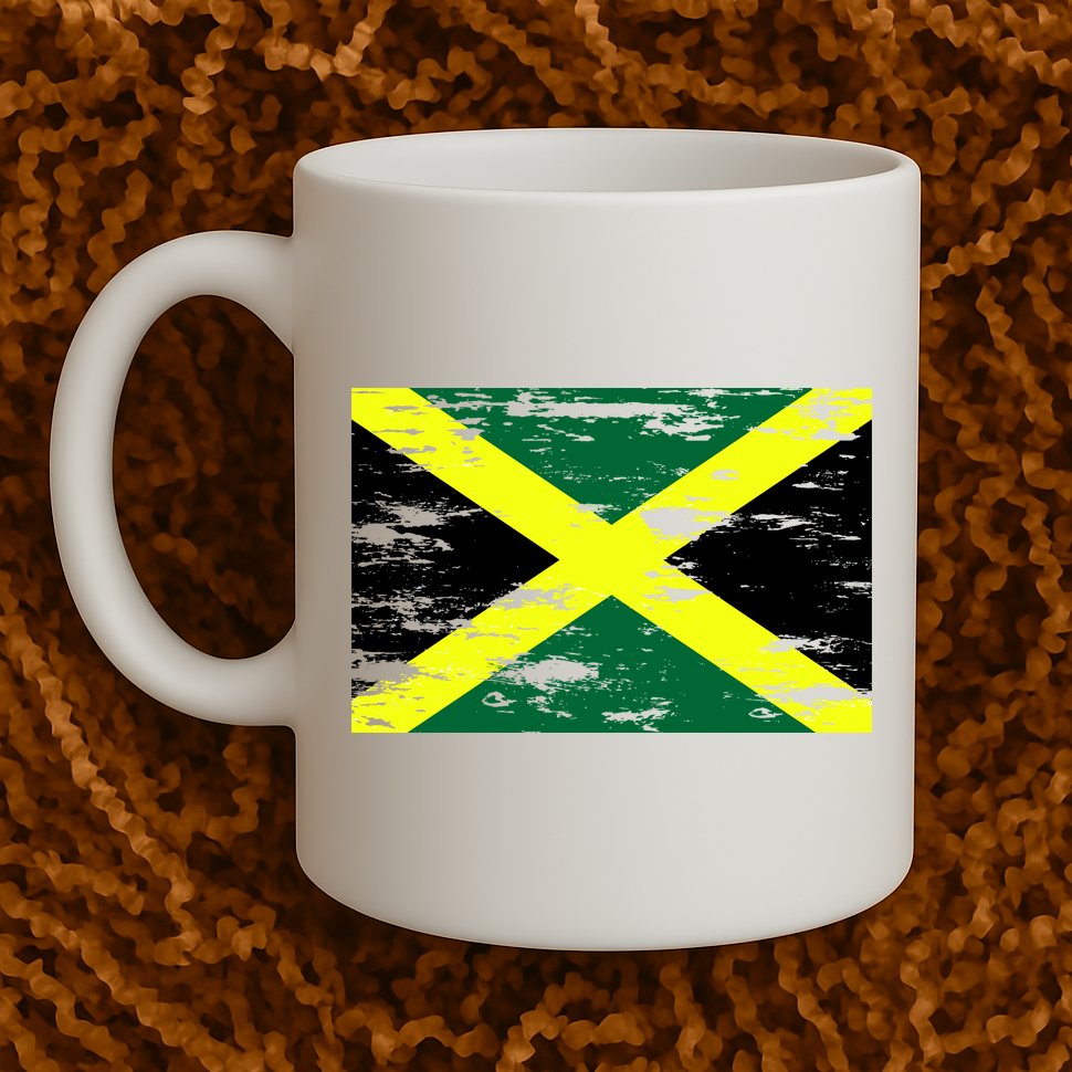 Jamaica Distressed Flag Mug