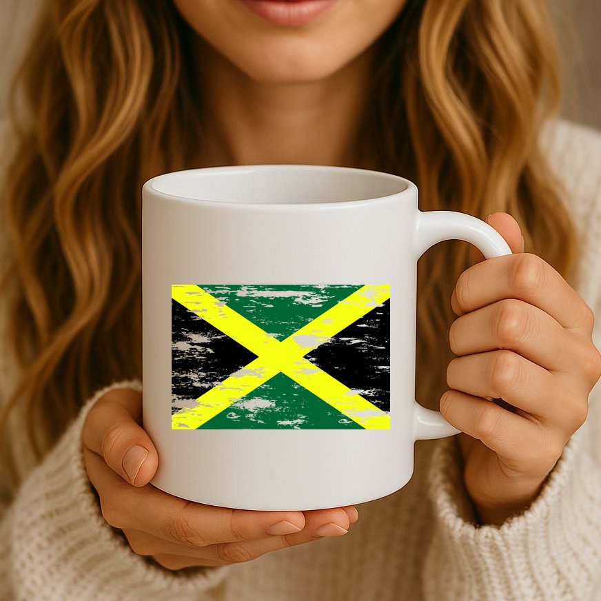 Jamaica Distressed Flag Mug