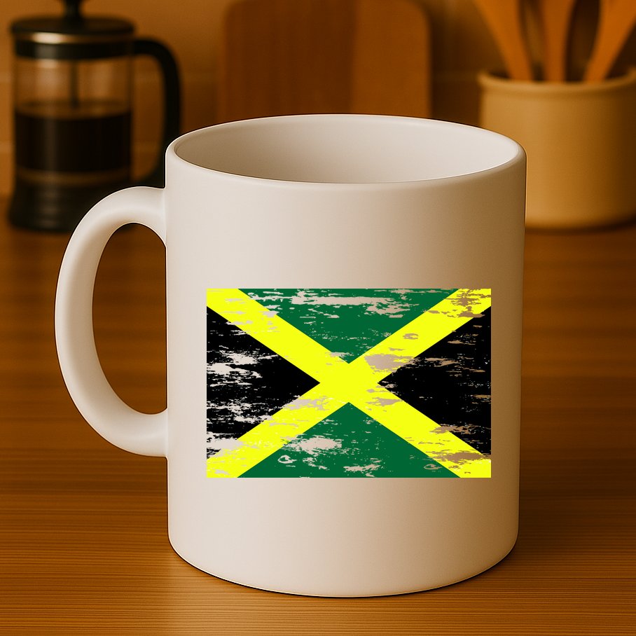Jamaica Distressed Flag Mug