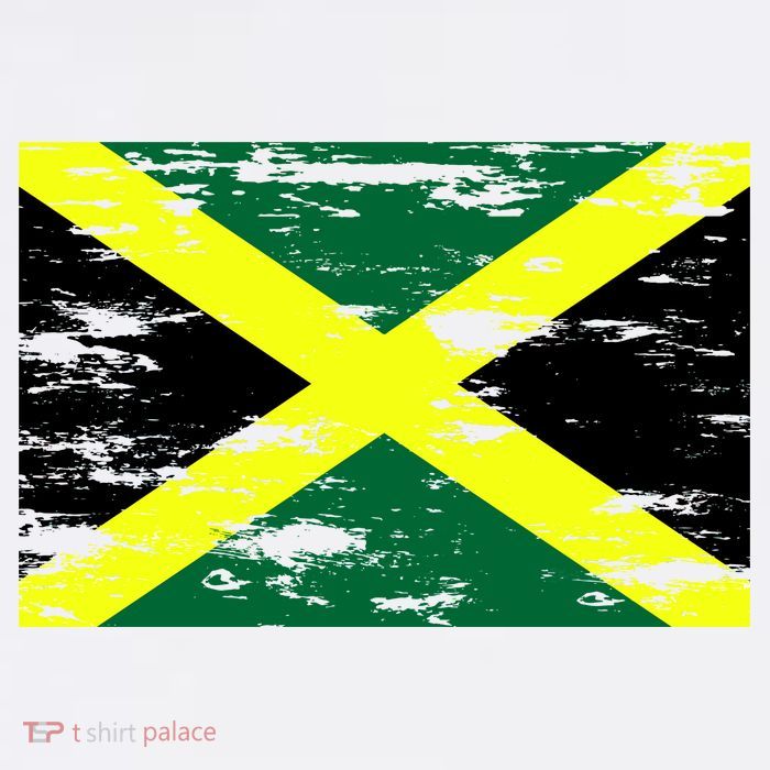 Jamaica Distressed Flag 11oz C Handle Ceramic Mug