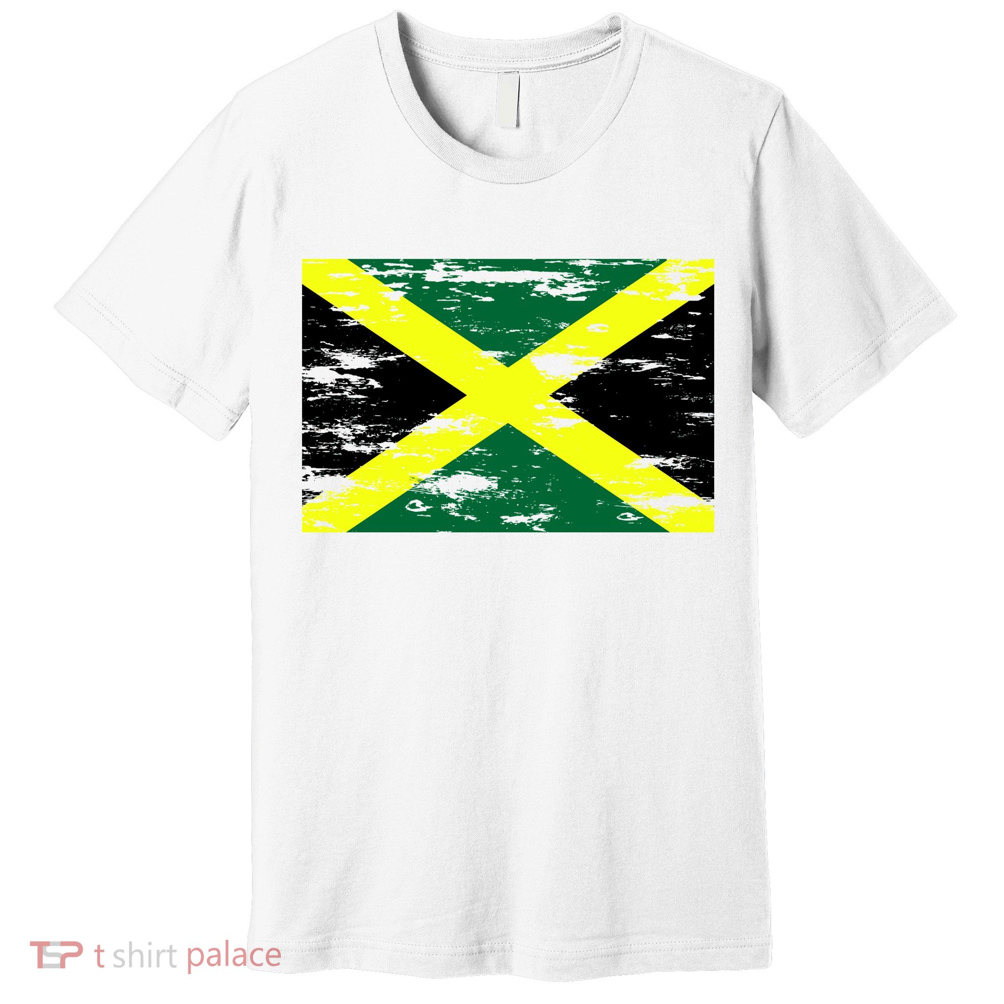 Jamaica Distressed Flag Premium T-Shirt