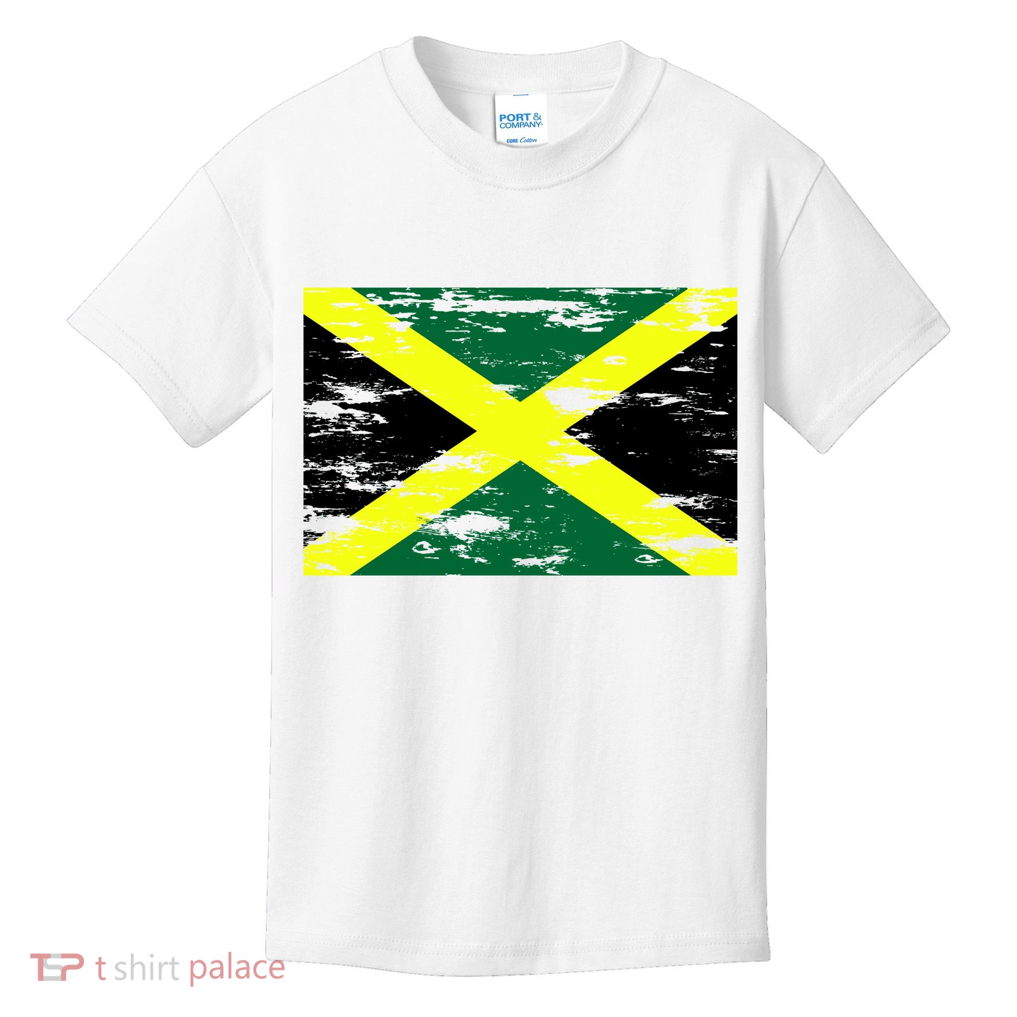 Jamaica Distressed Flag Kids T-Shirt