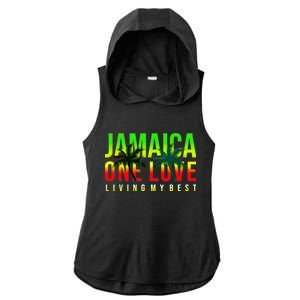 Jamaica One Love Ladies PosiCharge Tri-Blend Wicking Draft Hoodie Tank