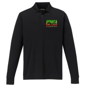 Jamaica One Love Performance Long Sleeve Polo