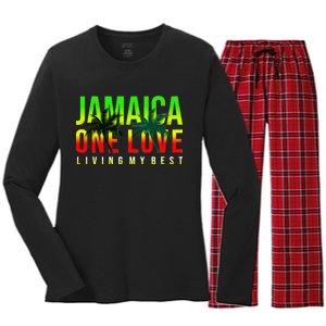 Jamaica One Love Women's Long Sleeve Flannel Pajama Set 