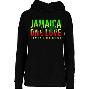 Jamaica One Love Womens Funnel Neck Pullover Hood