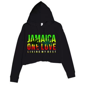 Jamaica One Love Crop Fleece Hoodie