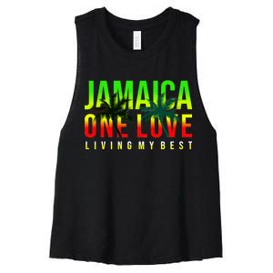 Jamaica One Love Women's Racerback Cropped Tank