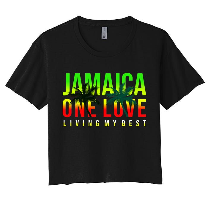 Jamaica One Love Women's Crop Top Tee