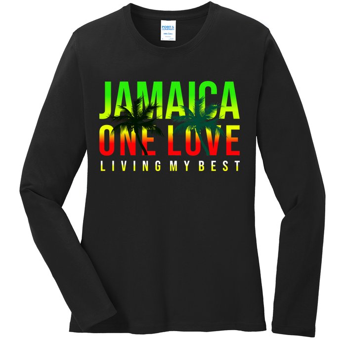 Jamaica One Love Ladies Long Sleeve Shirt