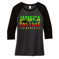 Jamaica One Love Women's Tri-Blend 3/4-Sleeve Raglan Shirt