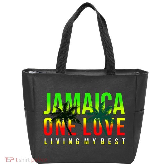 Jamaica One Love Zip Tote Bag