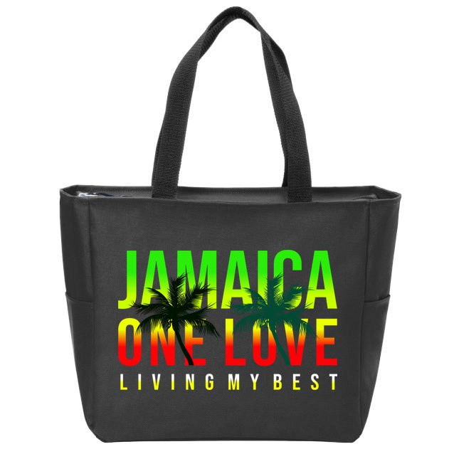 Jamaica One Love Zip Tote Bag