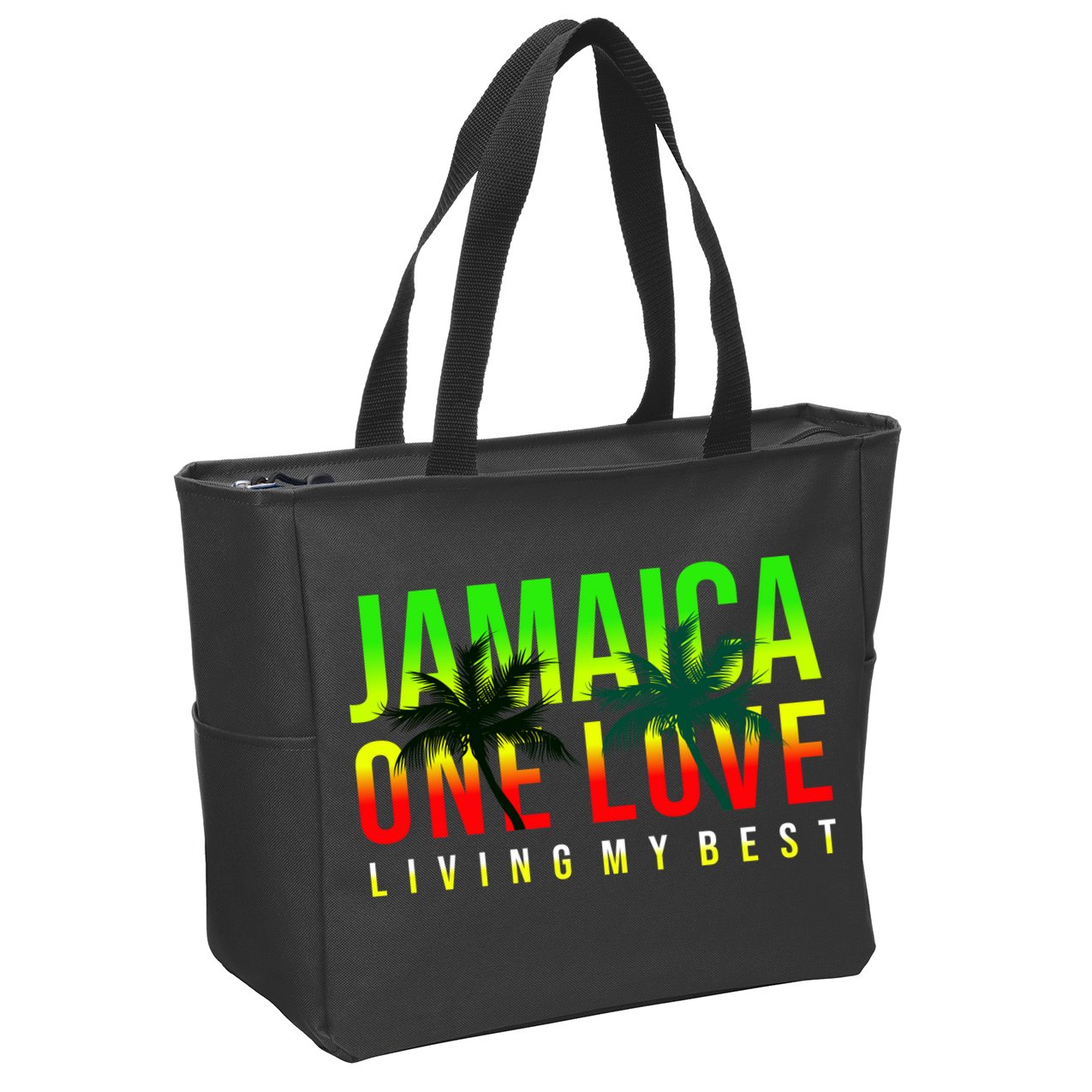 Jamaica One Love Zip Tote Bag