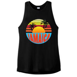 Jamaica Retro Circle Ladies PosiCharge Tri-Blend Wicking Tank