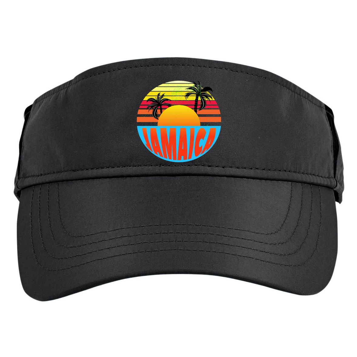 Jamaica Retro Circle Adult Drive Performance Visor
