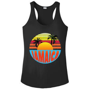 Jamaica Retro Circle Ladies PosiCharge Competitor Racerback Tank