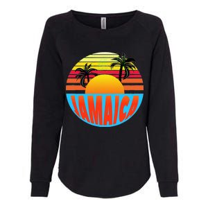 Jamaica Retro Circle Womens California Wash Sweatshirt