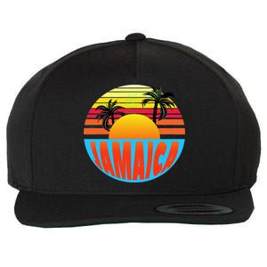 Jamaica Retro Circle Wool Snapback Cap