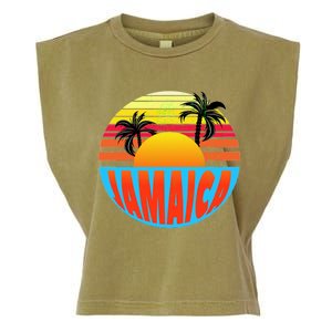 Jamaica Retro Circle Garment-Dyed Women's Muscle Tee