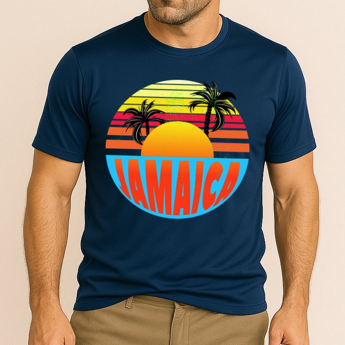 Jamaica Retro Circle Cooling Performance Crew T-Shirt