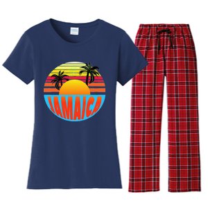 Jamaica Retro Circle Women's Flannel Pajama Set