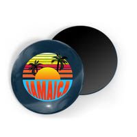 Jamaica Retro Circle Magnet