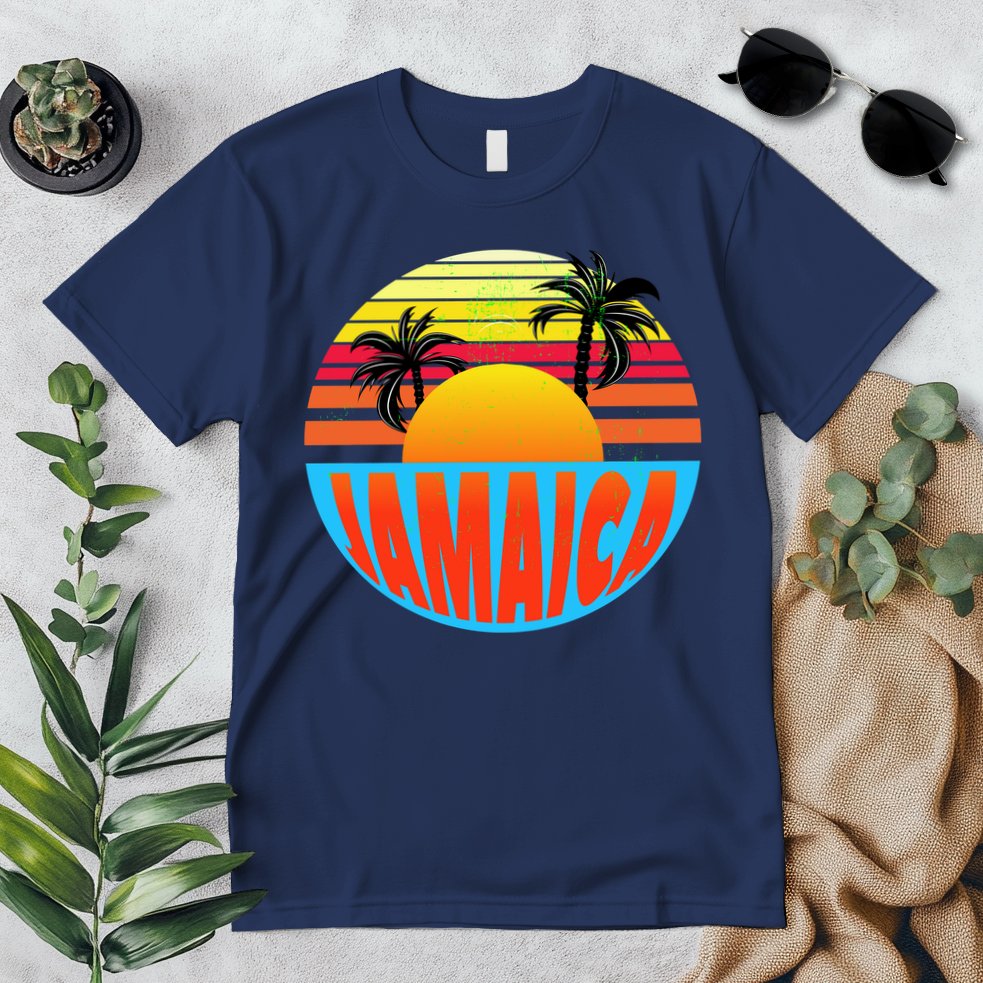 Jamaica Retro Circle Premium T-Shirt