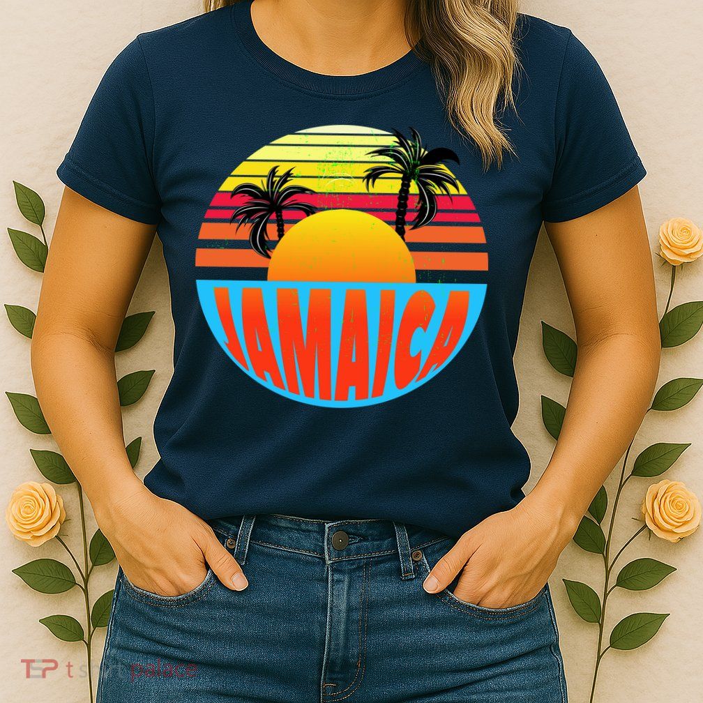 Jamaica Retro Circle Womens T-Shirt