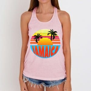 Jamaica Retro Circle Women's Knotted Racerback Tank