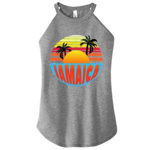 Jamaica Retro Circle Women's Perfect Tri Rocker Tank