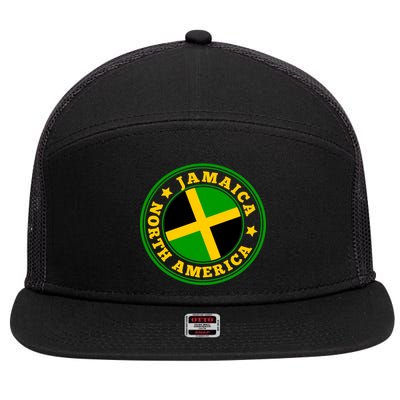 Jamaica Seal 7 Panel Mesh Trucker Snapback Hat