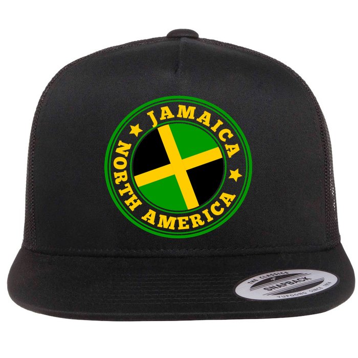 Jamaica Seal Flat Bill Trucker Hat