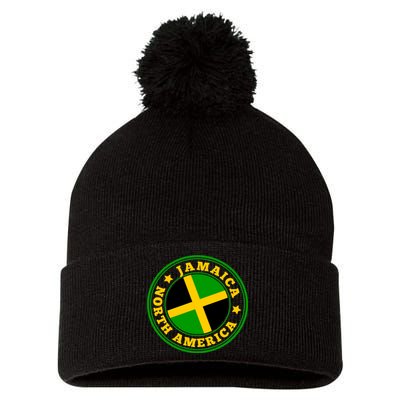 Jamaica Seal Pom Pom 12in Knit Beanie