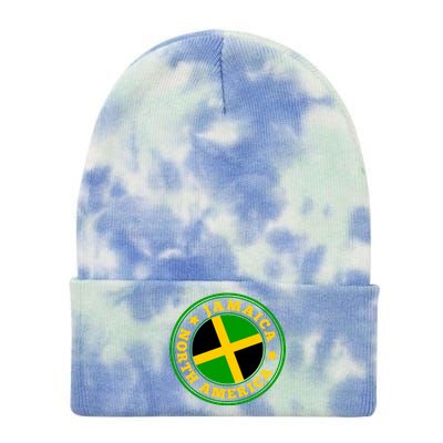 Jamaica Seal Tie Dye 12in Knit Beanie