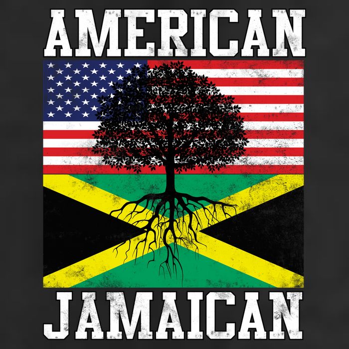 Jamaican American Flag Grown Roots Cool Comfort Performance Bucket Hat