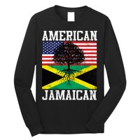 Jamaican American Flag Grown Roots Long Sleeve Shirt